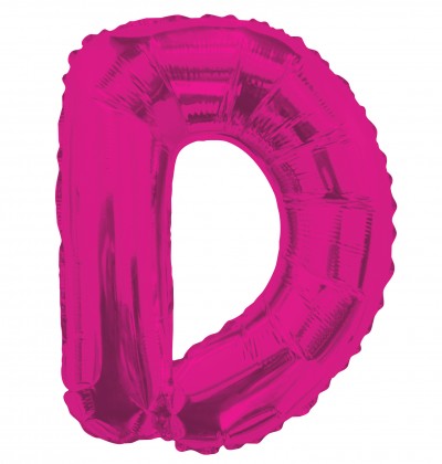 AirFilled: 14" LETTER D HOT PINK