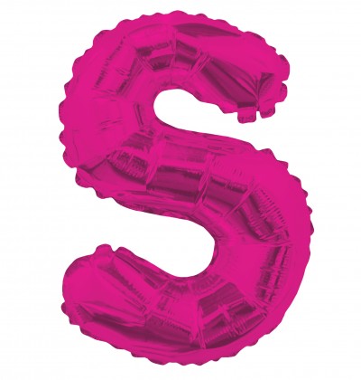 AirFilled: 14" LETTER S HOT PINK
