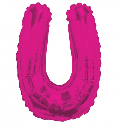 AirFilled: 14" LETTER U HOT PINK
