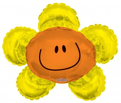  14" Smiley Yellow Flower