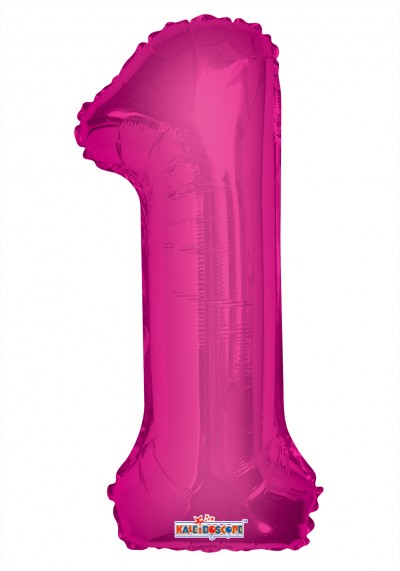 AirFilled: 14" NUMBER 1 HOT PINK