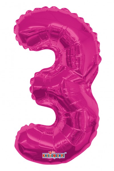 AirFilled: 14" NUMBER 3 HOT PINK