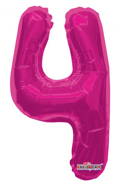 AirFilled: 14" NUMBER 4 HOT PINK