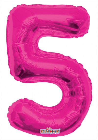 AirFilled: 14" NUMBER 5 HOT PINK