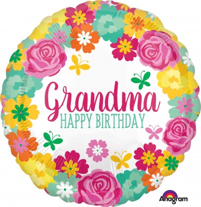 Standard Happy Birthday Grandma Floral