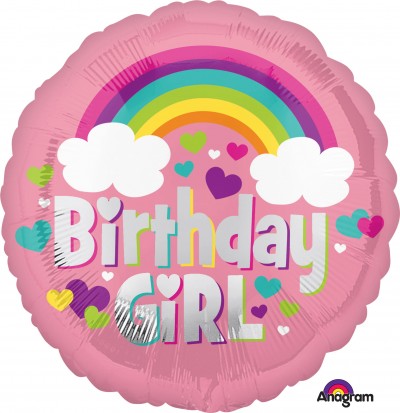 Standard Birthday Girl Rainbow Fun