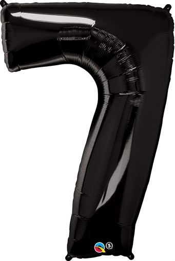 Qualatex Shape 34" Black Number 7 (Pkgd)