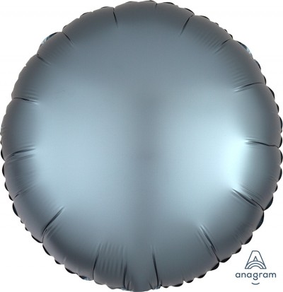 Standard Satin Luxe Steel Blue Circle