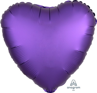 Standard Satin Luxe Purple Royale Heart