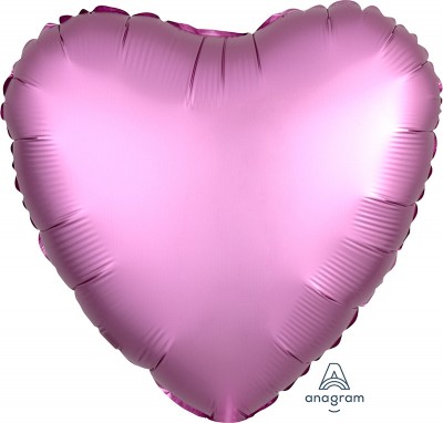 Standard Satin Luxe Flamingo Heart