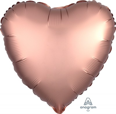 Standard Satin Luxe Rose Copper (heart)