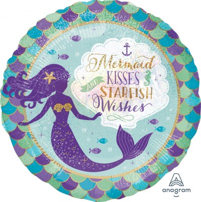 Standard Holographic Mermaid Wishes & Kisses