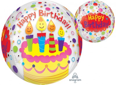 Orbz Happy Birthday Candles & Confetti