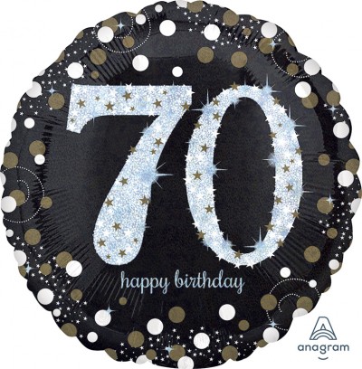 Jumbo Holographic Sparkling Birthday 70