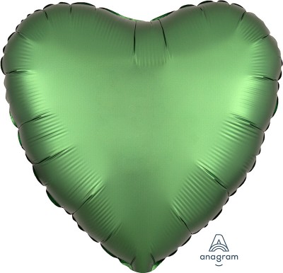 Standard Satin Luxe Emerald Heart