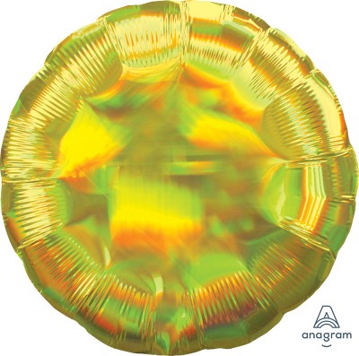 Standard Holographic Iridescent Yellow Circle