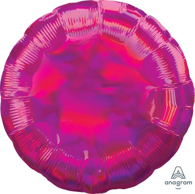 Standard Holographic Iridescent Magenta Circle