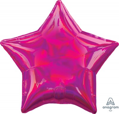 Standard Holographic Iridescent Magenta Star