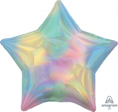 Standard Holographic Iridescent Pastel Rainbow Star