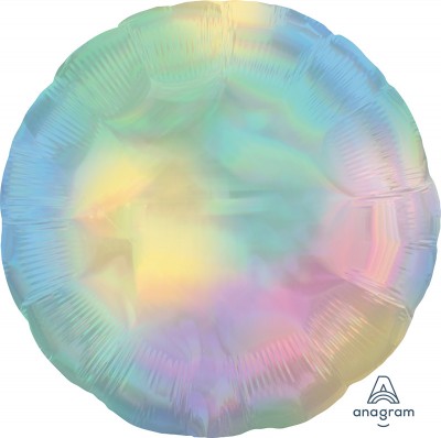 Standard Holographic Iridescent Pastel Rainbow Circle  (Flat)