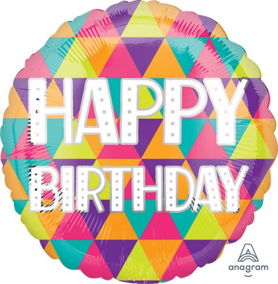 Standard Colorful Triangles Happy Birthday