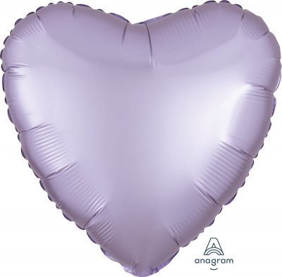 Standard Satin Luxe Pastel Lilac Heart  (Flat)