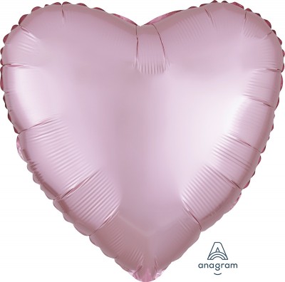 Standard Satin Luxe Pastel Pink Heart