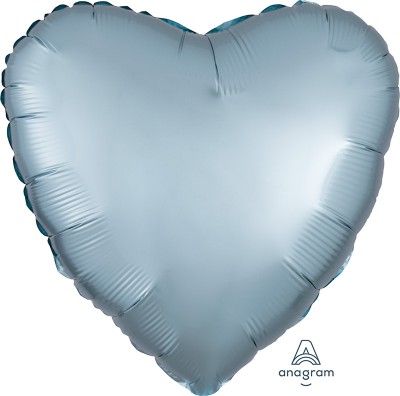 Standard Satin Luxe Pastel Blue Heart  (Flat)