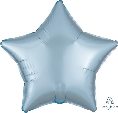 Standard Satin Luxe Pastel Blue Star