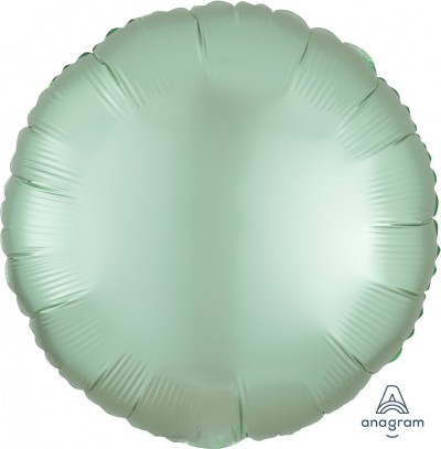 Standard Satin Luxe Mint Green Circle