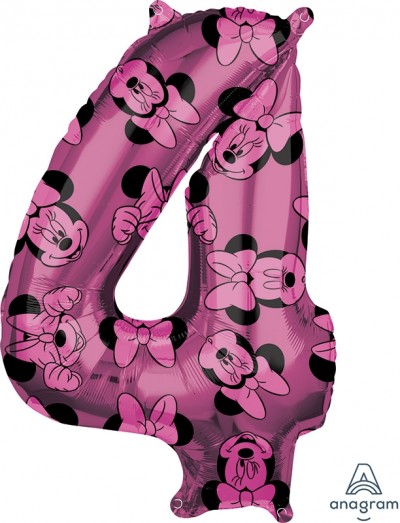 Mid-Size Shape Minnie Mouse Forever Number 4