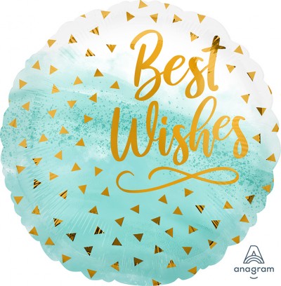 Standard Best Wishes Gold Confetti