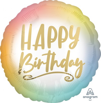 Standard Ombre and Gold Happy Birthday