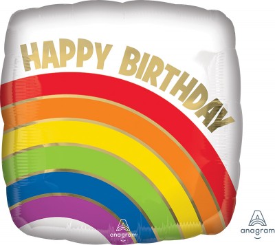Standard Birthday Gold Rainbow