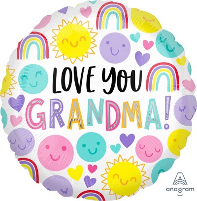 Standard Love You Grandma Happy Faces