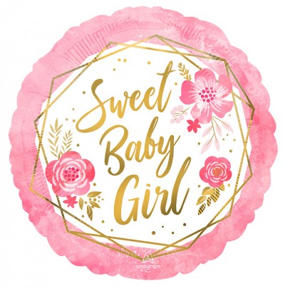 Standard Baby Girl Floral Geo