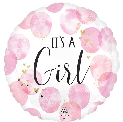 Standard Baby Girl Pink Watercolor