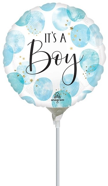 4" Baby Boy Blue Watercolor