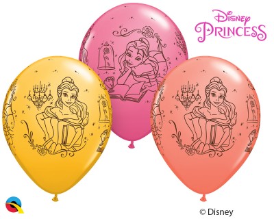 11" Disney Princess Belle Assorted Coral, Goldenrod, & Rose (25ct.)