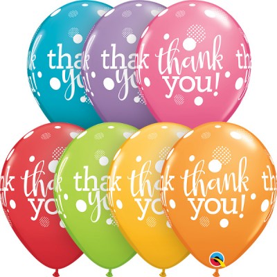 11" Thank You Dots Upon Dots Festive Asst. (50ct)