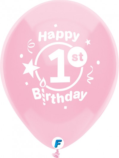 Funsational 12" 1st Birthday Party  Asst. (8 ct.) 