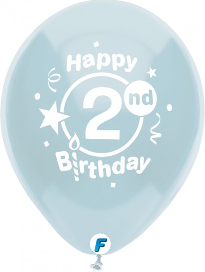 Funsational 12" 2nd Birthday Party  Asst. (8 ct.) 