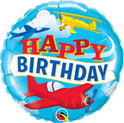 18" Birthday Airplanes (pkgd)