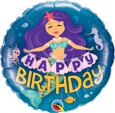 18" Happy Birthday Mermaid (pkgd)