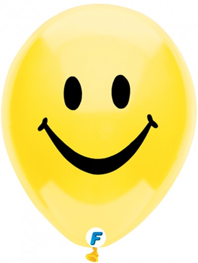 Funsational 12" Smiley Face Yellow (8 ct.) 