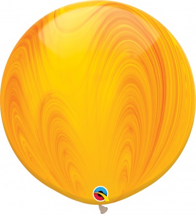 Super Agate 30" Yellow Orange 02Ct