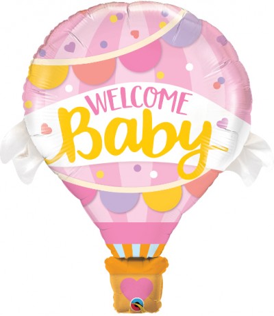42" Welcome Baby Pink Balloon (pkgd)