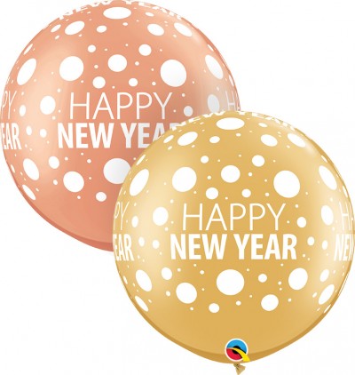 30" Happy New Year Dots-A-Rnd (02 ct.)