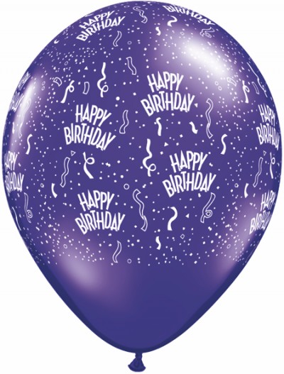 11" Birthday-A-Round Purple Violet (100ct)