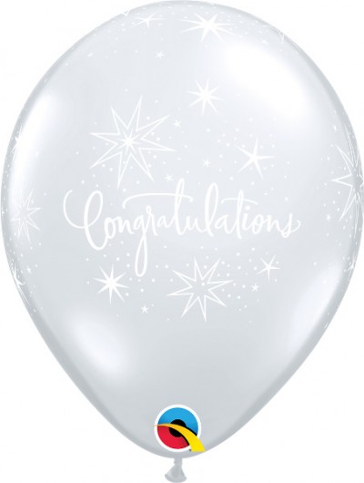 11" Congratulations Elegant Diamond Clear (50 ct.)